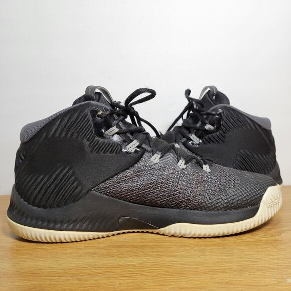 Adidas Crazy Hustle Men’s Black/White Basketball Shoes Size 9.5 FAST SHIPPING - Picture 8 of 12